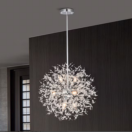 HD Direct 9 -Light Polished Chrome Modern/contemporary Crystal