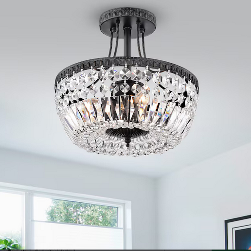 HD Direct 12-Inches Antique Bronze Metal Ceiling Light Mount