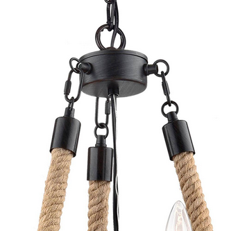 HD Direct 6-Light Candle Style Black Chandelier