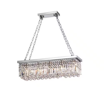 HD Direct 5-Light Chrome Chandelier with Crystal Accents