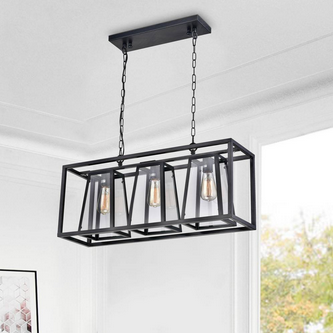 Chandelier Black kitchen light back side