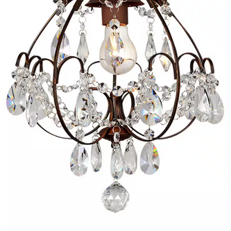 HD Direct 1-Light Bronze Geometric Pendant Light