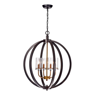 HD Direct 4-Light Light Black Globe Chandelier