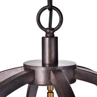 HD Direct 4-Light Light Black Globe Chandelier