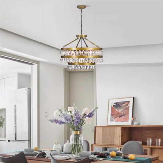 HD Direct 7-Light Gold Tiered Chandelier