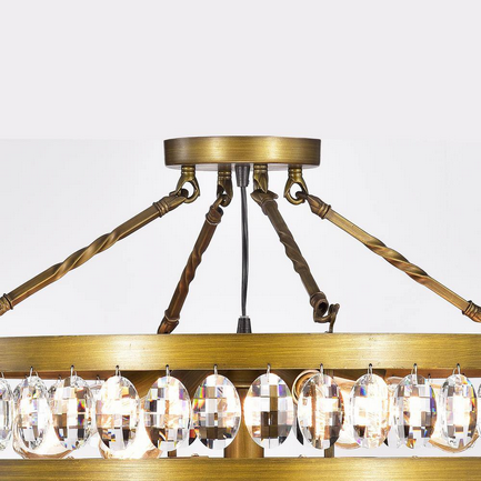 HD Direct 23 in. 7-Light Chandelier Style Bronze Semi Flush Mount