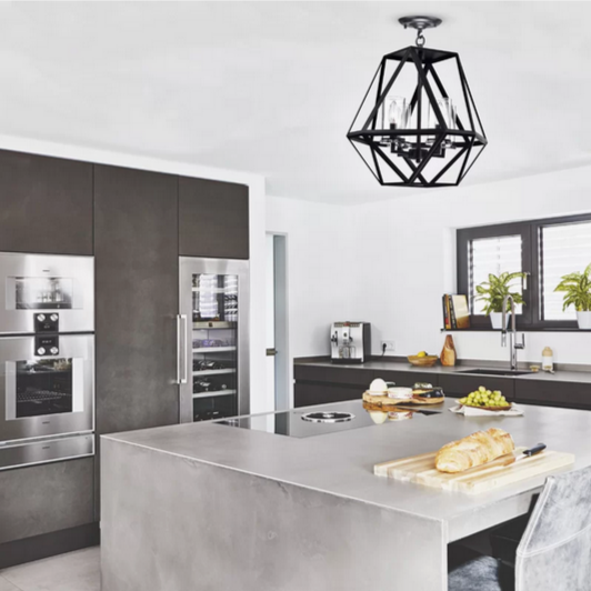 HD Direct 4 - Light Dimmable Geometric Semi-Flush Mount