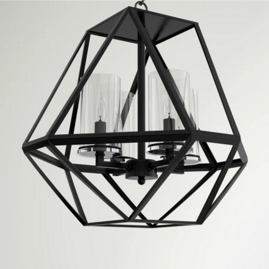 HD Direct 4 - Light Dimmable Geometric Semi-Flush Mount