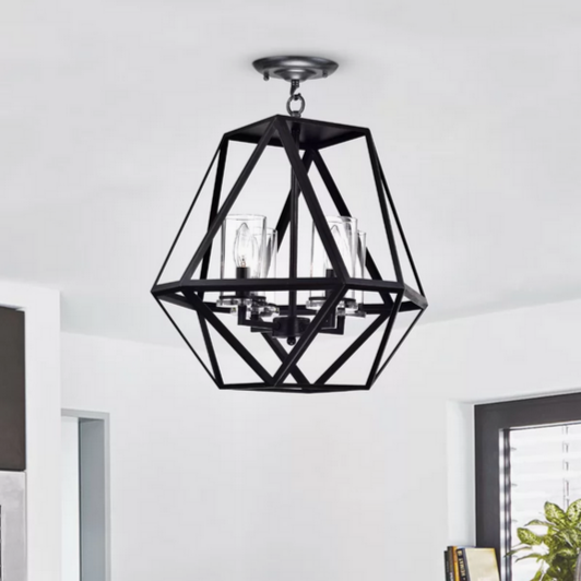 HD Direct 4 - Light Dimmable Geometric Semi-Flush Mount