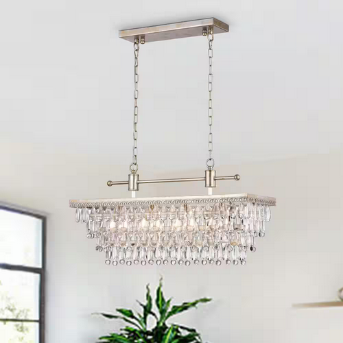 HD Direct 4-Light Antique Silver Chandelier