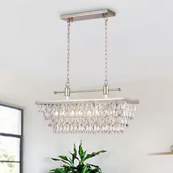 HD Direct 4-Light Silver Tiered Chandelier