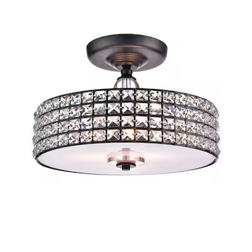 HD Direct 14.9-in Black Metal Ceiling Light Mount