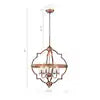 HD Direct 4-Light Antique Gold Globe Chandelier for Dining/Living Room
