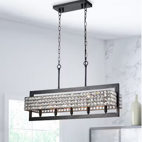 5 -Light Brushed Black Modern/contemporary Beaded