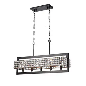 5 -Light Brushed Black Modern/contemporary Beaded