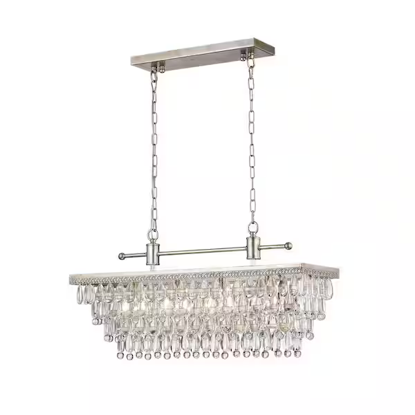 HD Direct 4-Light Silver Tiered Chandelier