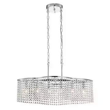 HD Direct 6-Light Polished Chrome Modern/Contemporary Crystal Chandelier