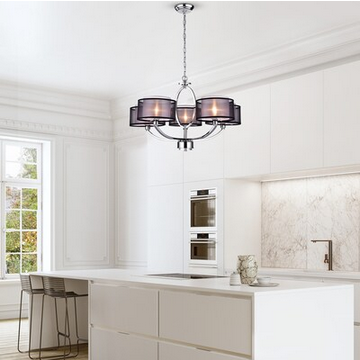 HD Direct 5-Light Polished Chrome Modern/Contemporary Chandelier