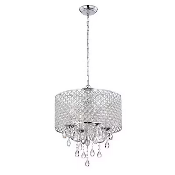 HD Direct 4 -Light Polished Chrome Modern/Contemporary Crystal