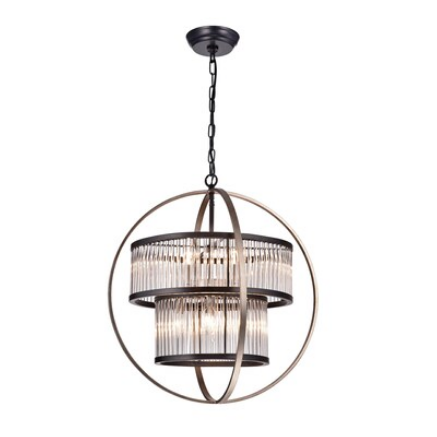 HD Direct 8 -Light Brushed Black Modern/contemporary Crystal