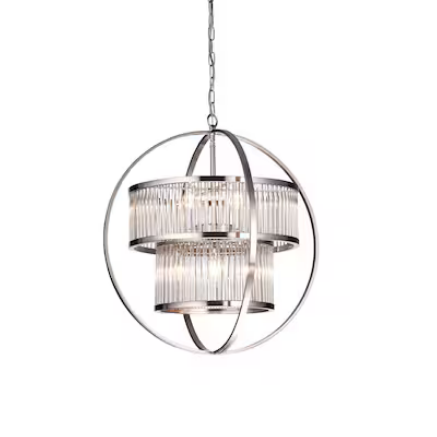 HD Direct 8 -Light Matte Nickel Modern/contemporary Crystal