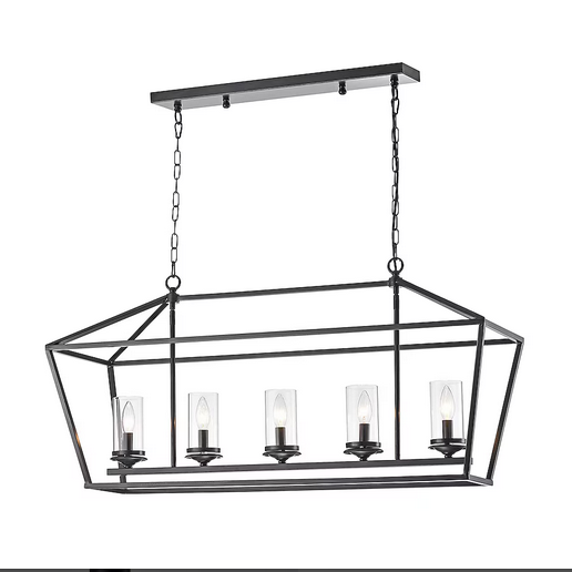 HD Direct 5 -Light Brushed Black Rustic Cage