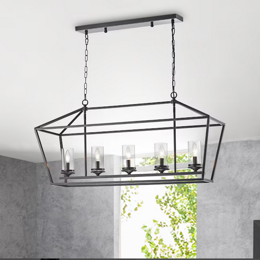 HD Direct 5 -Light Brushed Black Rustic Cage