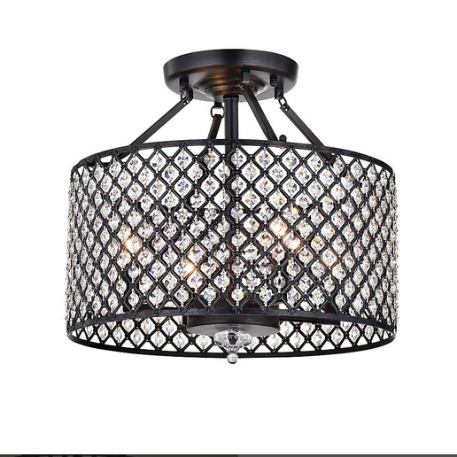 HD Direct 16.9-in Antique Bronze/Clear Metal Ceiling Light Mount