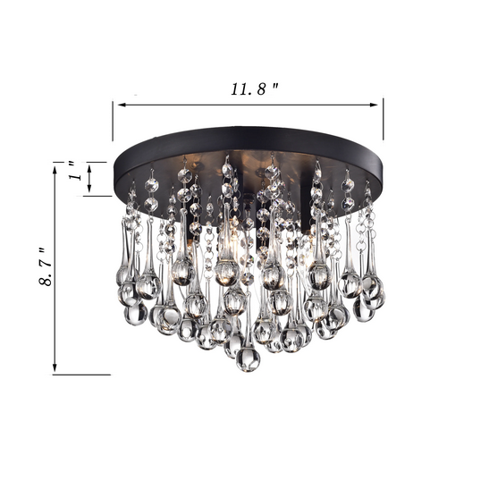 HD Direct 4-Light Crystal Flush Mount