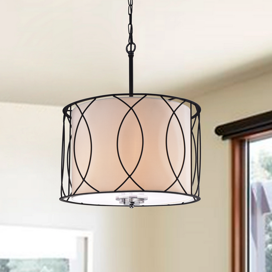 HD Direct 3-Light Shaded Drum Pendant