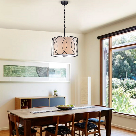 HD Direct 3-Light Shaded Drum Pendant