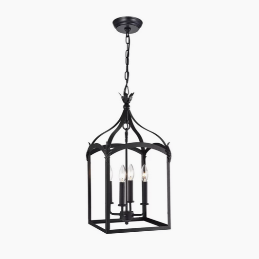 HD Direct 4-Light Black Lantern Pendant