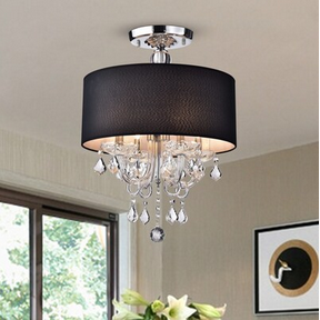 HD Direct Polished Black Flush Mount Light