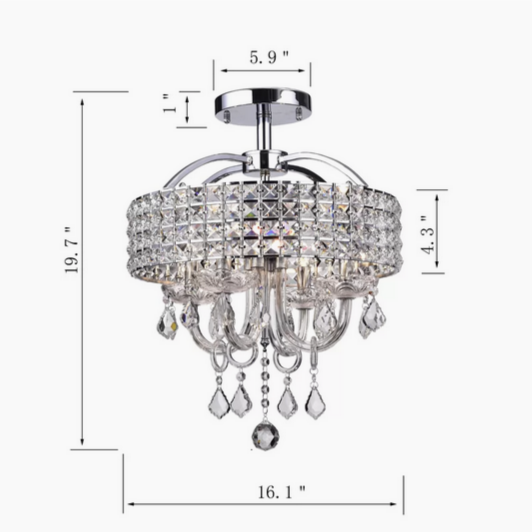 HD Direct Glass Semi Flush Mount