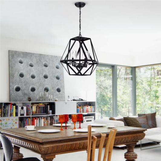 HD Direct 4 - Light Dimmable Geometric Chandelier