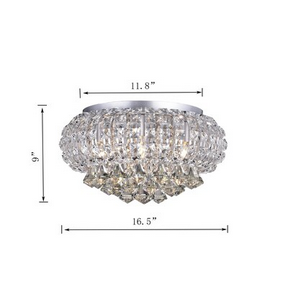 HD Direct 16.5-in Silver Metal Ceiling Light Mount