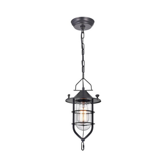 HD Direct 1 Light Black Shaded Pendant Light