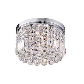 HD Direct 9-in Chrome Metal Ceiling Light Mount