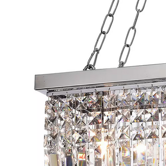 HD Direct 5-Light Chrome Chandelier with Crystal Accents