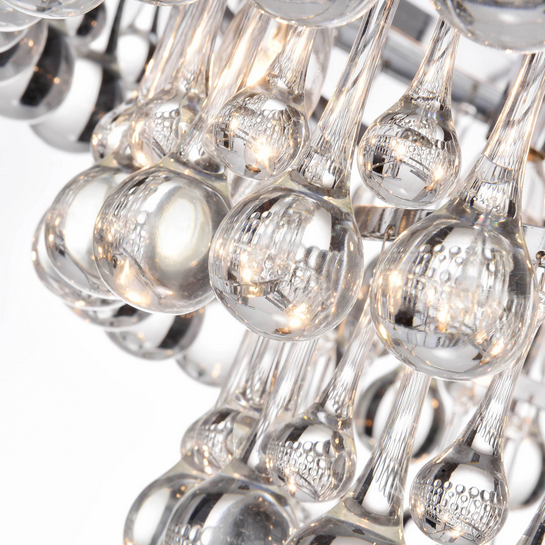 HD Direct 5-Light Tiered Crystal Semi-Flush Mount