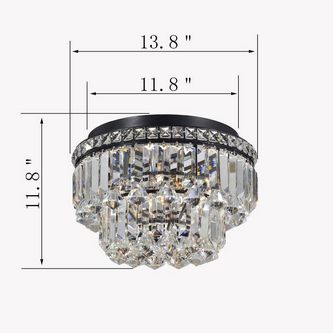 HD Direct 13.8-in Coffee Black Metal Ceiling Light Mount