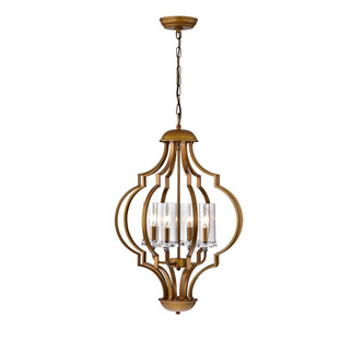 HD Direct 4-Light Gold Lantern Style Chandelier