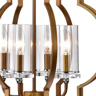 HD Direct 4-Light Gold Lantern Style Chandelier