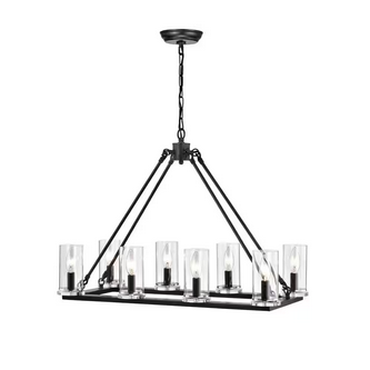 HD Direct 8-Light Black Chandelier