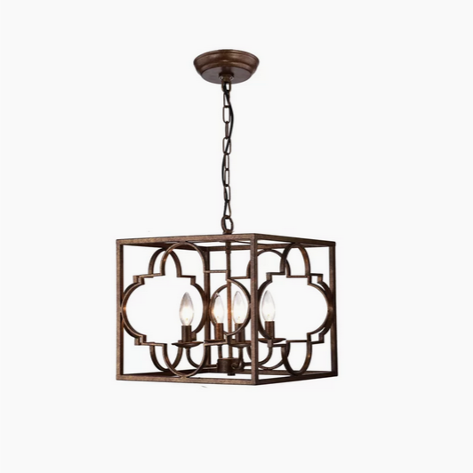 HD Direct 4 - Light Bronze Dimmable Square / Rectangle Chandelier