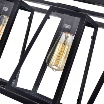 HD Direct 3-Light Black Linear Chandelier