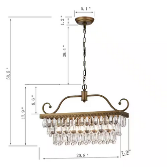 HD Direct 4-Light Golden Bronze Chandelier