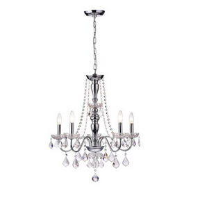 HD Direct 5 -Light Polished Chrome Modern/Contemporary Crystal