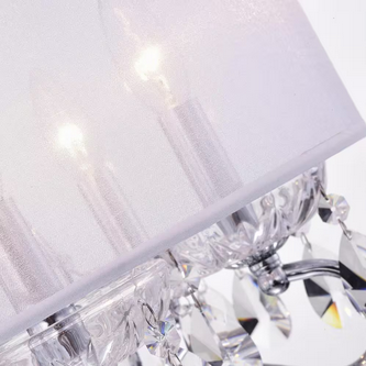 HD Direct 6-Light Candle Style Chrome Drum Chandelier