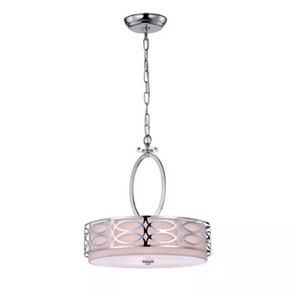 HD Direct 3-Light Chrome Drum Chandelier